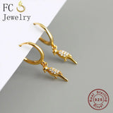 925 Silver Bird Parrot Pendant Hoop Earrings For Women