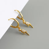 925 Silver Bird Parrot Pendant Hoop Earrings For Women