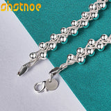 925 Silver Braided Grape Beads Bracelet Women Jewelry