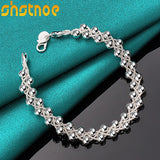 925 Silver Braided Grape Beads Bracelet Women Jewelry