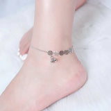 925 Silver Small Cross Anklet Women Ankle Bracelet Foot Jewelry
