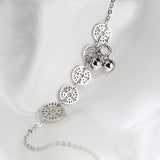 925 Silver Small Cross Anklet Women Ankle Bracelet Foot Jewelry