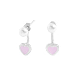 925 Sterling Silver Drop Glaze Pearl Earrings Female Texture