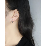 925 Sterling Silver Drop Glaze Pearl Earrings Female Texture