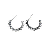 925 Sterling Silver Small Keel Ear Studs Female