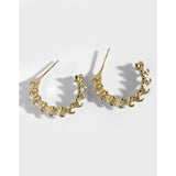 925 Sterling Silver Small Keel Ear Studs Female