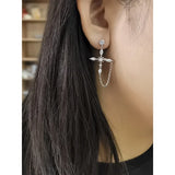 925 Sterling Silver Renaissance Cross Earrings for Women