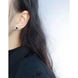 925 Silver Small Sense Love Zirconium Earrings