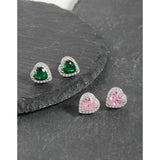 925 Silver Small Sense Love Zirconium Earrings