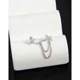 925 Silver Star Asymmetric Earrings for Women