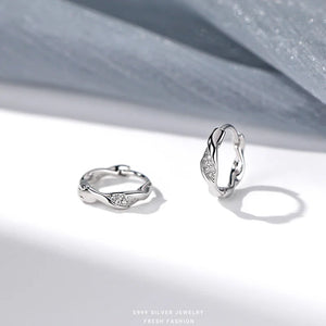 925 Silver Huggie Earrings for Women Fine Statement Jewelry