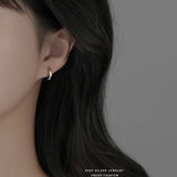 925 Silver Huggie Earrings for Women Fine Statement Jewelry
