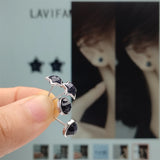 925 Silver Star Round Stud Earrings Teen Birthday Jewelry