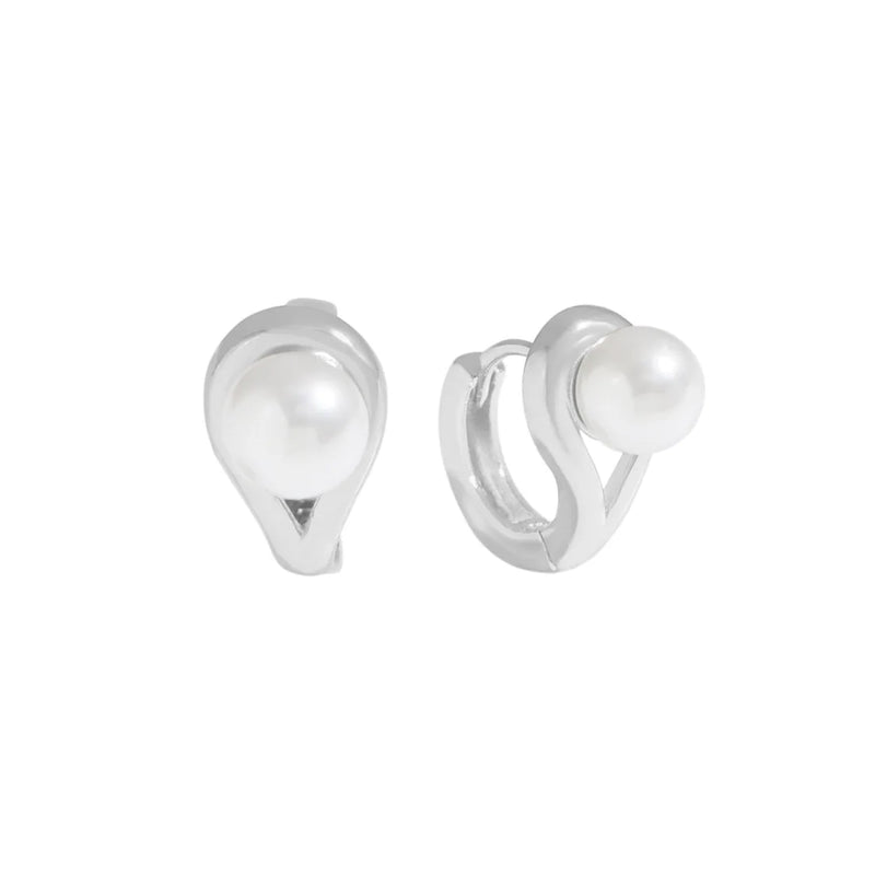 925 Sterling Silver Small Pearl Texture Earstuds Female Earrings