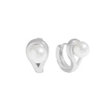 925 Sterling Silver Small Pearl Texture Earstuds Female Earrings