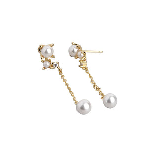 925 Silver People Shell Pearl Earrings