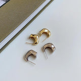 925 Silver Initial L Open Hoops Stud Earrings Cuff Ear Jewelry for Women Men