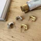 925 Silver Initial L Open Hoops Stud Earrings Cuff Ear Jewelry for Women Men