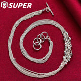 925 Silver Bead Ball Grapes Necklace 18 Inches