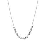 925 Silver Square Beads Chain Necklace for Women Choker Party Jewelry