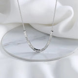 925 Silver Small Cube Necklace for Women Wedding Choker Kolye