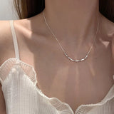925 Silver Small Cube Necklace for Women Wedding Choker Kolye