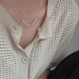 925 Silver Small Cube Necklace for Women Wedding Choker Kolye