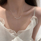 925 Silver Small Cube Necklace for Women Wedding Choker Kolye