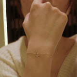 925 Silver Star Moon Hand Charm Bracelet 14k Plated Chain Jewelry