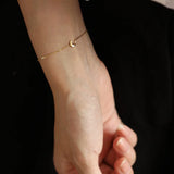 925 Silver Star Moon Hand Charm Bracelet 14k Plated Chain Jewelry