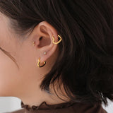 925 Sterling Silver Heart Hoop Earrings for Women S-E1312