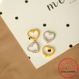 925 Sterling Silver Heart Hoop Earrings for Women S-E1312