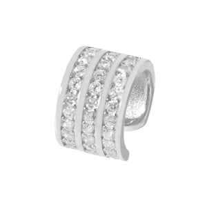 925 Silver Geometric Zircon Ear Clip Earrings