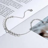 925 Silver Round Tassel Bracelet for Women