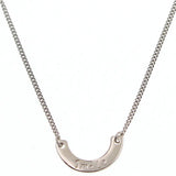 925 Silver Smile Lettering Pendant Necklace for Women