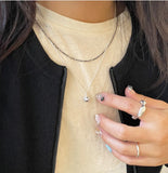 925 Silver Smile Necklace Clavicle Chain Pendants Women Gift Jewelry