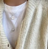 925 Silver Smile Necklace Clavicle Chain Pendants Women Gift Jewelry