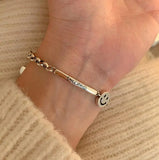925 Silver Smiling Face Bracelet Happy Expression Gift S-B376