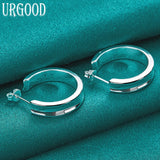 925 Silver Smooth Classic Stud Earrings Wedding Jewelry