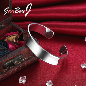 925 Silver Cuff Bangle Bracelet Women Jewelry