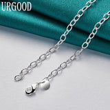 925 Sterling Silver Grape Beads Chain Necklace 18 Inch