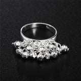 925 Silver Grape Beads Ring For Women Wedding Party Gift Charm Jewelry
