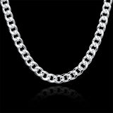 925 Silver Matte Beads Necklace Multi-line Chain Wedding Jewelry