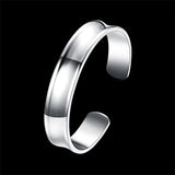 925 Silver Round Open Bangles For Women Wedding Jewelry