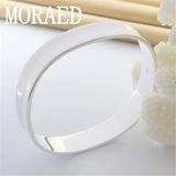 925 Silver Smooth Solid Bracelet Bangles Women Men Charm Party Jewelry