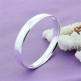 925 Sterling Silver Solid Round Bracelet Bangles Wedding Jewelry Gift