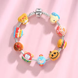 925 Silver Snack Drinks Milk Charm Bead for European Bracelet DIY