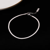 925 Silver Snake Bone Anklet Summer Tide Cold Wind Women Sexy Foot Chain
