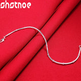 925 Silver Snake Bone Chain Bracelet Women Party Jewelry