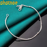 925 Silver Snake Bone Chain Bracelet Women Party Engagement Gift